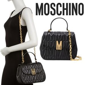NWT RARE Moschino Couture Quilted Leather Satchel